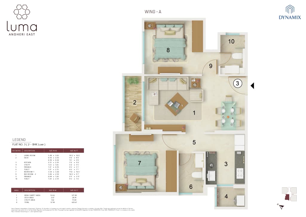 2 BHK Luxe Wing A