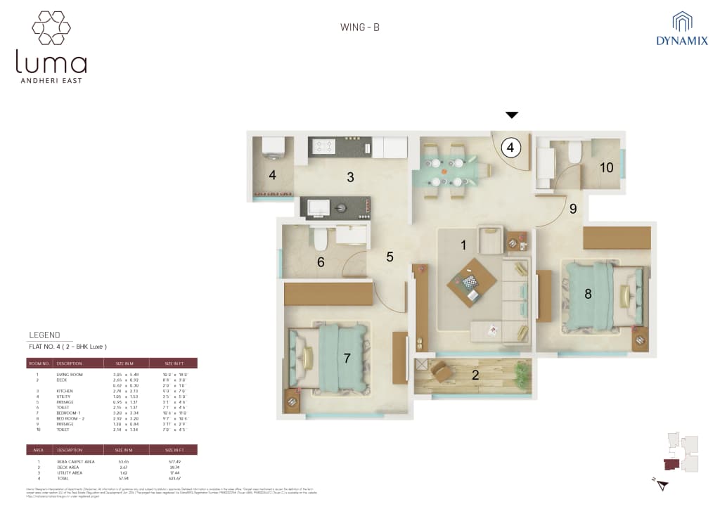 2 BHK Luxe Wing B