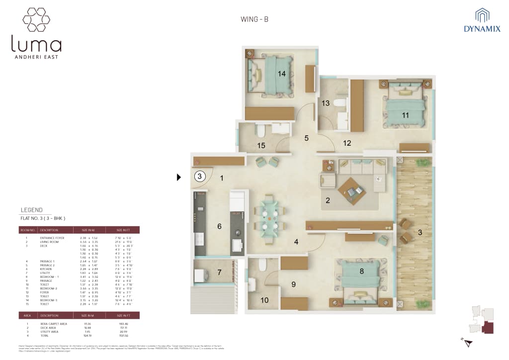 3 BHK Wing B